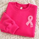  Check Yourself Pink Puff Print Crewneck Sweatshirt, Breast Cancer Ribbon Shirt, Pink October Sweatshirt, Breast Cancer Awareness Sweatshirt