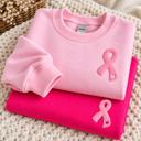  Check Yourself Pink Puff Print Crewneck Sweatshirt, Breast Cancer Ribbon Shirt, Pink October Sweatshirt, Breast Cancer Awareness Sweatshirt