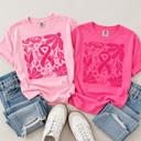  Breast Cancer Awareness Shirt, Pink Ribbon Comfort Colors Tee, Floral Breast Cancer Graphic Shirt, Pink October Support Tee