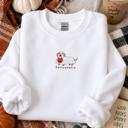 Small White Halloween Dachshund Sweatshirt, Halloweenie Weenie Dog Shirt, Cute Ghost Dog Sweatshirt, Dog Mom Halloween Crewneck, Fall Sweatshirt