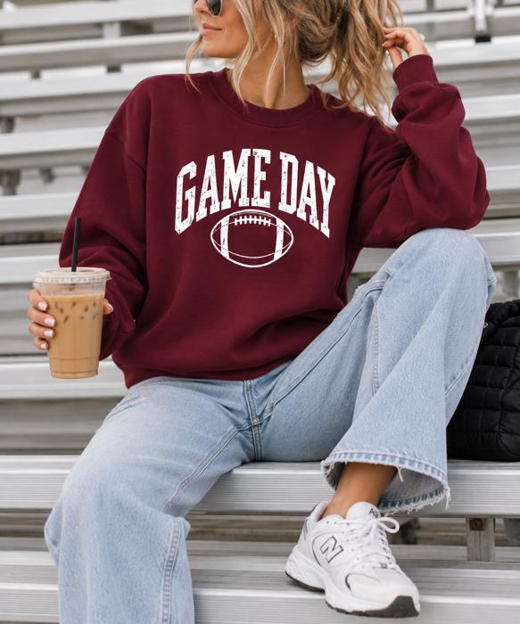 Game Day Sweatshirt, Football Crewneck, Team Spirit Shirt, Tailgate Outfit, Unisex Sports Sweatshirt