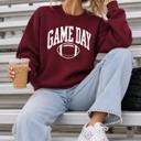 Small Maroon Game Day Sweatshirt, Football Crewneck, Team Spirit Shirt, Tailgate Outfit, Unisex Sports Sweatshirt