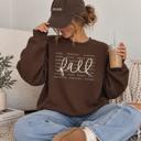  Fall Sweatshirt for Women, Cozy Autumn Crewneck, Fall Favorites Graphic Sweatshirt, Pumpkin Patch & Apple Cider Shirt, Fall Gift
