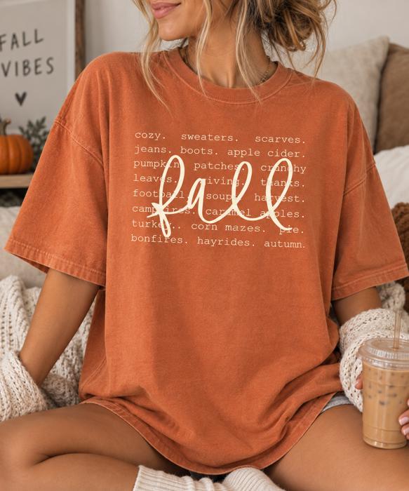 Fall Shirt for Women, Comfort Colors Fall Tee, Oversized Autumn Shirt, Pumpkin Patch Apple Cider Tee, Cozy Fall Graphic T-Shirt