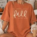  Fall Shirt for Women, Comfort Colors Fall Tee, Oversized Autumn Shirt, Pumpkin Patch Apple Cider Tee, Cozy Fall Graphic T-Shirt