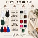  Personalized Embroidered Apron, Custom Name Apron, Custom Text Cooking Apron, Gift for Mom Grandma Dad, Baking Kitchen BBQ Gift  Description