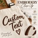  Personalized Embroidered Apron, Custom Name Apron, Custom Text Cooking Apron, Gift for Mom Grandma Dad, Baking Kitchen BBQ Gift  Description
