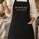  Personalized Embroidered Apron, Custom Name Apron, Custom Text Cooking Apron, Gift for Mom Grandma Dad, Baking Kitchen BBQ Gift  Description