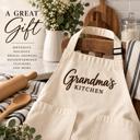  Personalized Embroidered Apron, Custom Name Apron, Custom Text Cooking Apron, Gift for Mom Grandma Dad, Baking Kitchen BBQ Gift  Description