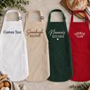  Personalized Embroidered Apron, Custom Name Apron, Custom Text Cooking Apron, Gift for Mom Grandma Dad, Baking Kitchen BBQ Gift  Description