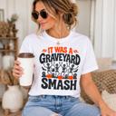  Graveyard Smash Halloween Shirt,  Bella Canvas Tee, Dancing Skeleton Shirt, Retro Halloween Graphic Tee, Spooky Season Tee