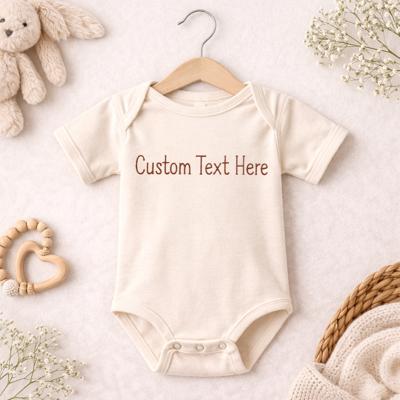 Custom Text Embroidered Baby Bodysuit, Baby Shower, Baby Gift