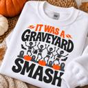  Graveyard Smash Halloween Sweatshirt, Dancing Skeleton Crewneck, Gildan Halloween Shirt,  Retro Spooky Season Sweatshirt