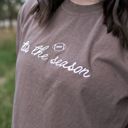  Tis the Season Embroidered Football Shirt, Comfort Colors  Tee, Game Day Shirt, Football Season Tee,  Fall Football Shirt, Sports Mom Gift