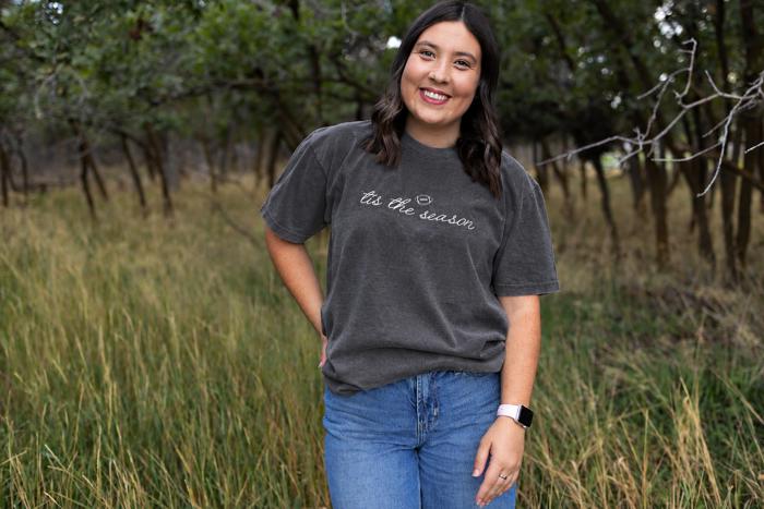 Tis the Season Embroidered Football Shirt, Comfort Colors  Tee, Game Day Shirt, Football Season Tee,  Fall Football Shirt, Sports Mom Gift