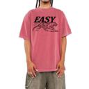  Easy Tiger Oversized Unisex Tee, Garment Dyed, Streetwear, Shaka Wear Tee