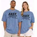  Easy Tiger Oversized Unisex Tee, Garment Dyed, Streetwear, Shaka Wear Tee