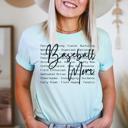  Baseball Mom Words Graphic Tee, Sports Tee, Mom Tee, Bella Canvas