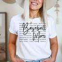  Baseball Mom Words Graphic Tee, Sports Tee, Mom Tee, Bella Canvas