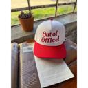 Out Of Office Red C.C. Brand Embroidered Trucker Hats