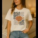  Abstract Floral Pumpkin Oversized Tee, Comfort Color Shirt