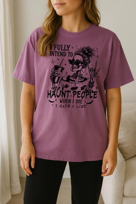 Haunt People Graphic Tee, Halloween Shirt, Comfort Color Shirt