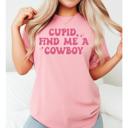  Cupid Find Me A Cowboy Oversized Tee, Comfort Color Tee, Valentines Shirt