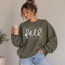  Fall Sweatshirt for Women, Cozy Autumn Crewneck, Fall Favorites Graphic Sweatshirt, Pumpkin Patch & Apple Cider Shirt, Fall Gift