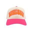 Sunkissed Pink C.C. Brand Embroidered Trucker Hats