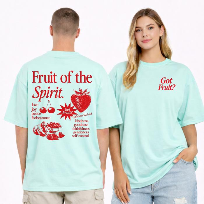 Fruit Of The Spirit Oversized Unisex Tee, Shaka Wear Tee, Street Wear Tee
