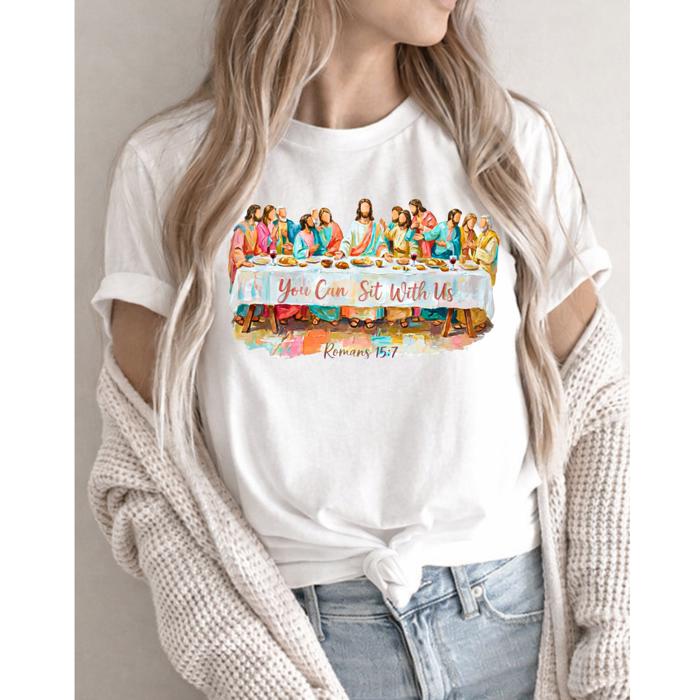 You Can Sit With Us Graphic Tee, Christian Shirt, Bella Canvas Tee