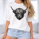  Highland Cow Graphic Tee, Comfort Color Tee