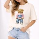  Jesus Loves You Teddy Bear Graphic Tee, Comfort Color Shirt, Christian Tee