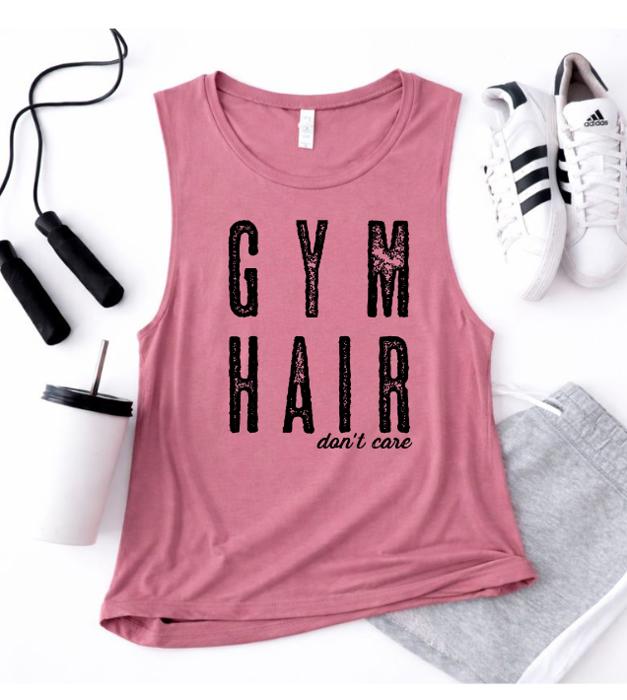 Gym Hair Don't Care Muscle Tank