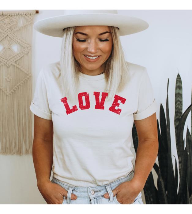 Love Graphic Tee, Valentines Shirt, Bella Canvas Tee