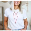  Long Heart Graphic Tee, Valentines Shirt, Bella Canvas Tee