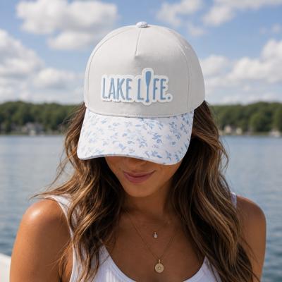 Lake Life Rubber Patch Hat, Floral Hat