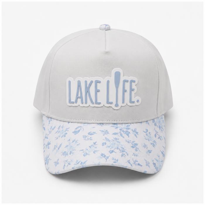 Lake Life Rubber Patch Hat, Floral Hat