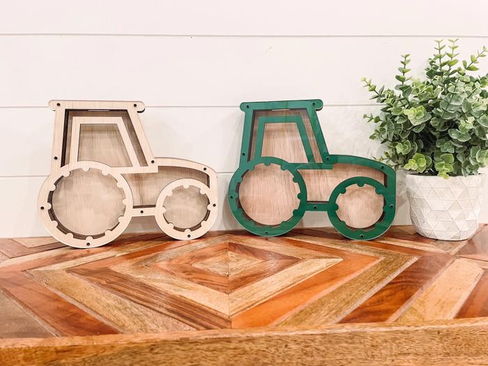 Tractor Piggy Bank, Tractor Coin Bank, Farm Theme Gift, Farm Themed Gift, Farm Birthday Present, personalized piggy bank, farmhouse nursery