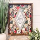  When the Roots Are Deep Wooden Framed Sign2, Unique Wall Decor, Rattan Wall Hanging, Quote Sign, Floral Home Decor, Inspirational Quote Sign