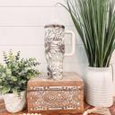  Sunflower Tumbler 40oz, Sunflower Travel Mug, Engraved Tumbler, Engraved Mug, Floral Tumbler, Full Wrap Tumbler, Copper and Cream Cup