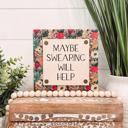  Maybe Swearing Will Help Wooden Sign, Unique Wall Decor, Funny Home Decor, Funny Sign, Cheeky Sign,Snarky Sign,Maybe Swearing Will Help Sign