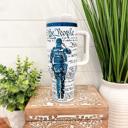 We The People Police 40oz Tumbler, Policeman Gift, Police Mug, Engraved Police Tumbler, Gift for Police, Patriotic Tumbler