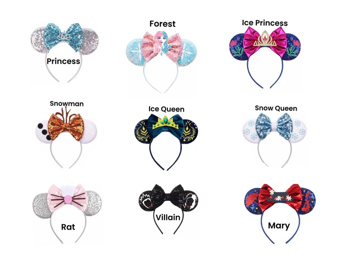 Mouse Ears | Multiple Styles | Theme Park Merch | Character Ears Headband | Mouse Ears Dress Up Theme Park Accessories