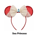 Sea Princess Mouse Ears | Multiple Styles | Theme Park Merch | Character Ears Headband | Mouse Ears Dress Up Theme Park Accessories