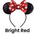 Bright Red Mouse Ears | Multiple Styles | Theme Park Merch | Character Ears Headband | Mouse Ears Dress Up Theme Park Accessories