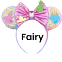 Fairy Mouse Ears | Multiple Styles | Theme Park Merch | Character Ears Headband | Mouse Ears Dress Up Theme Park Accessories