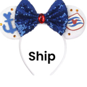 Ship Mouse Ears | Multiple Styles | Theme Park Merch | Character Ears Headband | Mouse Ears Dress Up Theme Park Accessories