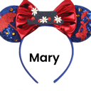 Mary Mouse Ears | Multiple Styles | Theme Park Merch | Character Ears Headband | Mouse Ears Dress Up Theme Park Accessories