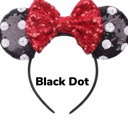 Black Dot Mouse Ears | Multiple Styles | Theme Park Merch | Character Ears Headband | Mouse Ears Dress Up Theme Park Accessories